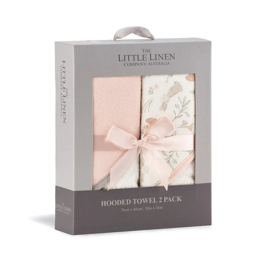 The Little Linen Company / Hooded Towel 2pk - Harvest Bunny