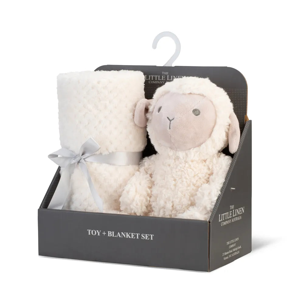 The Little Linen Company / Plush Toy & Blanket - Farmyard Lamb