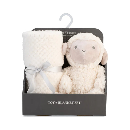 The Little Linen Company / Plush Toy & Blanket - Farmyard Lamb