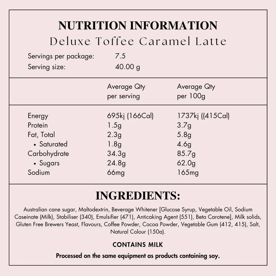 Made To Milk / Toffee Caramel Latte Drink Mix