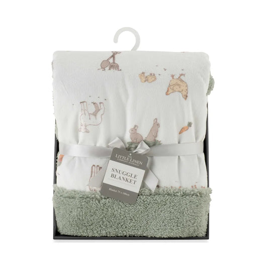 The Little Linen Company / Snuggle Blanket - Farmyard Lamb