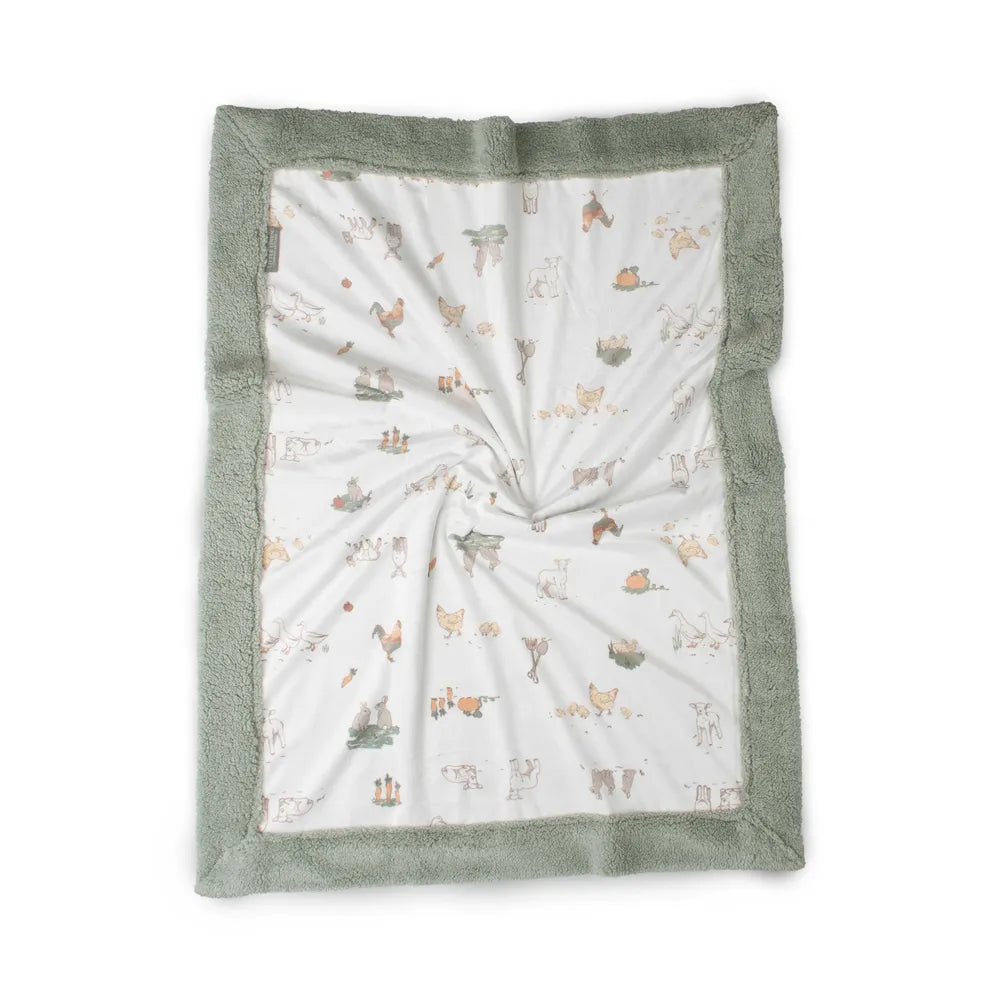 The Little Linen Company / Snuggle Blanket - Farmyard Lamb