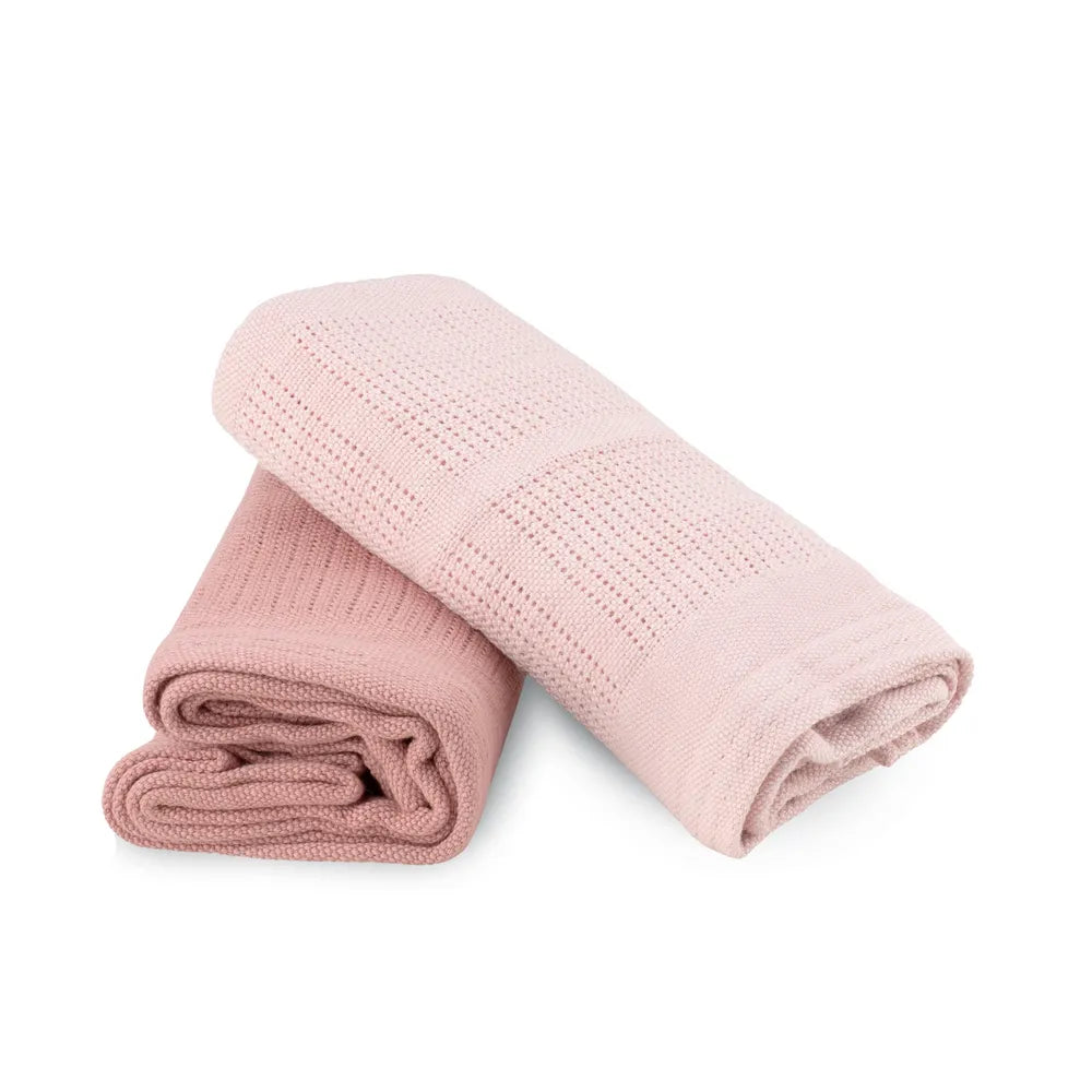 Little Bamboo / Cellular Blanket 2 Pack - Dusty Rose
