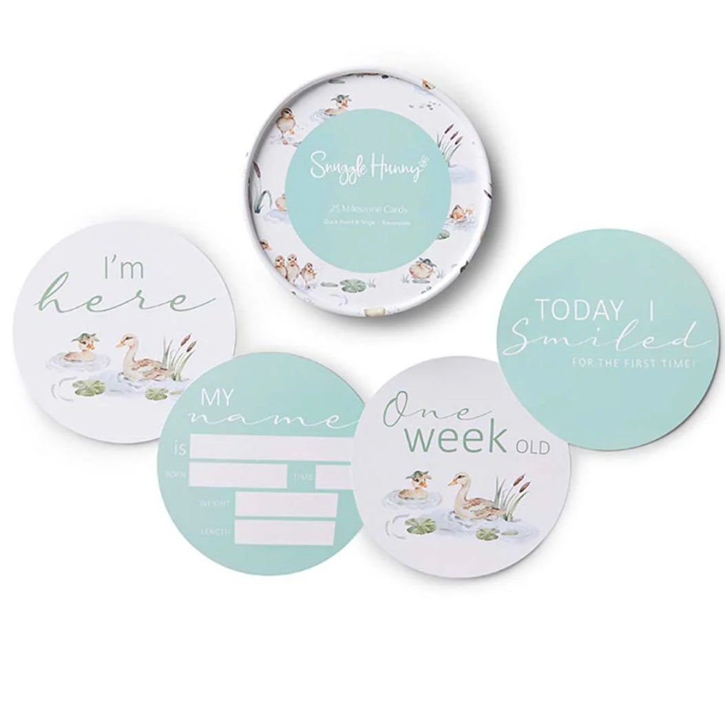 Snuggle Hunny / Reversible Milestone Cards - Duck Pond
