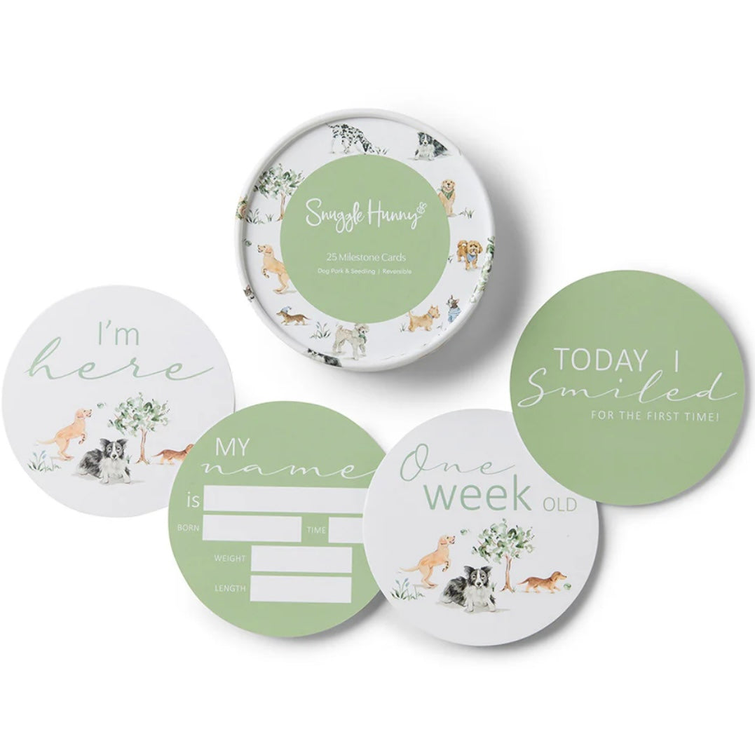 Snuggle Hunny / Reversible Milestone Cards - Dog Park