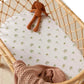 Snuggle Hunny / Fitted Bassinet Sheet - Green Palm Tree