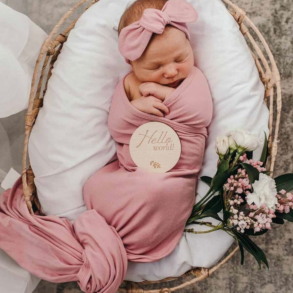 Snuggle Hunny / Jersey Wrap Set - Jewel Pink