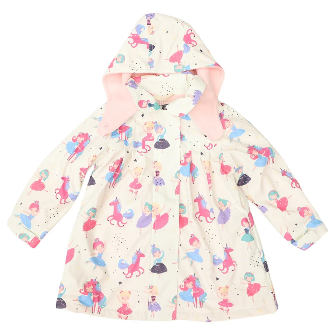 Korango / Dancing Unicorn Raincoat - Cream