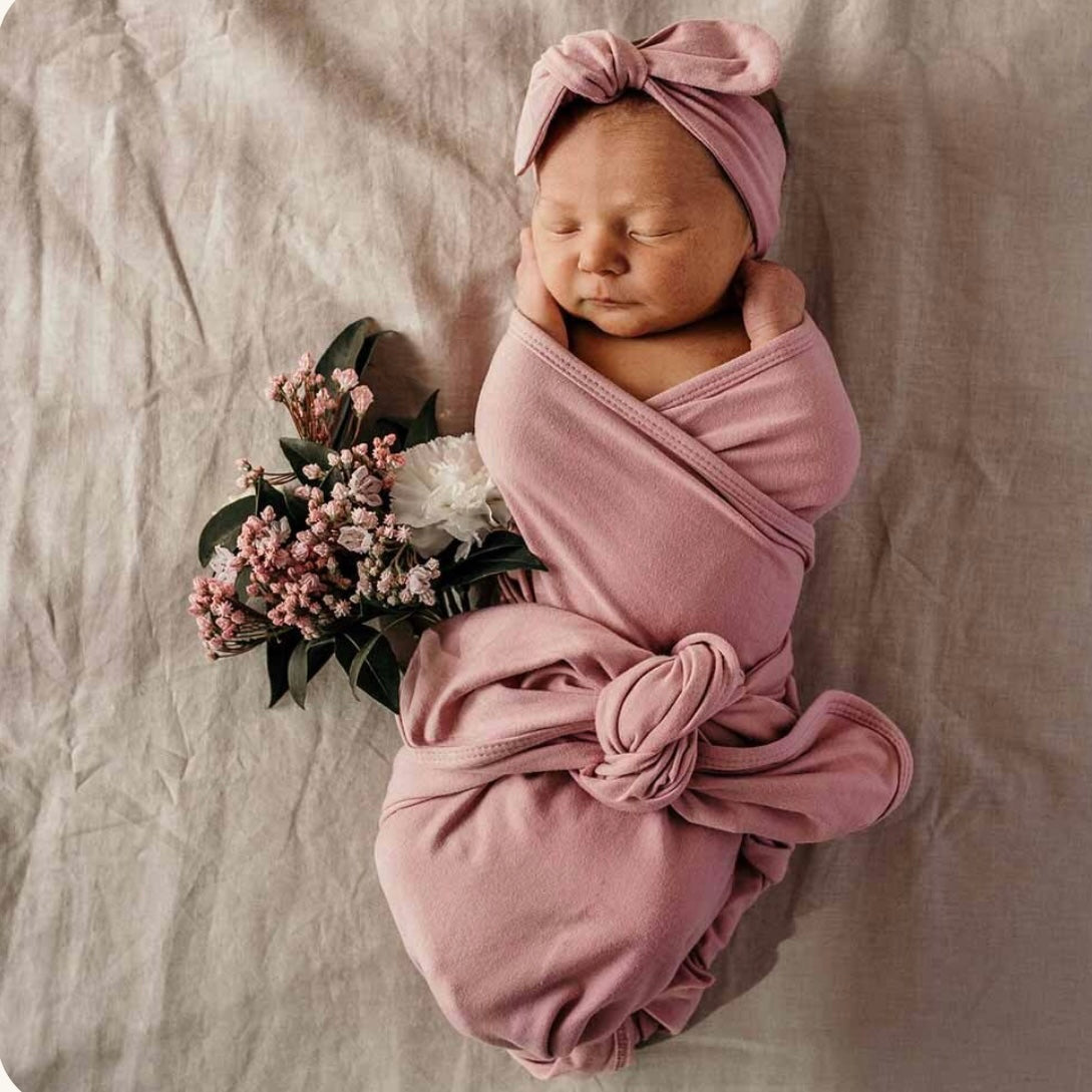 Snuggle Hunny / Jersey Wrap Set - Jewel Pink