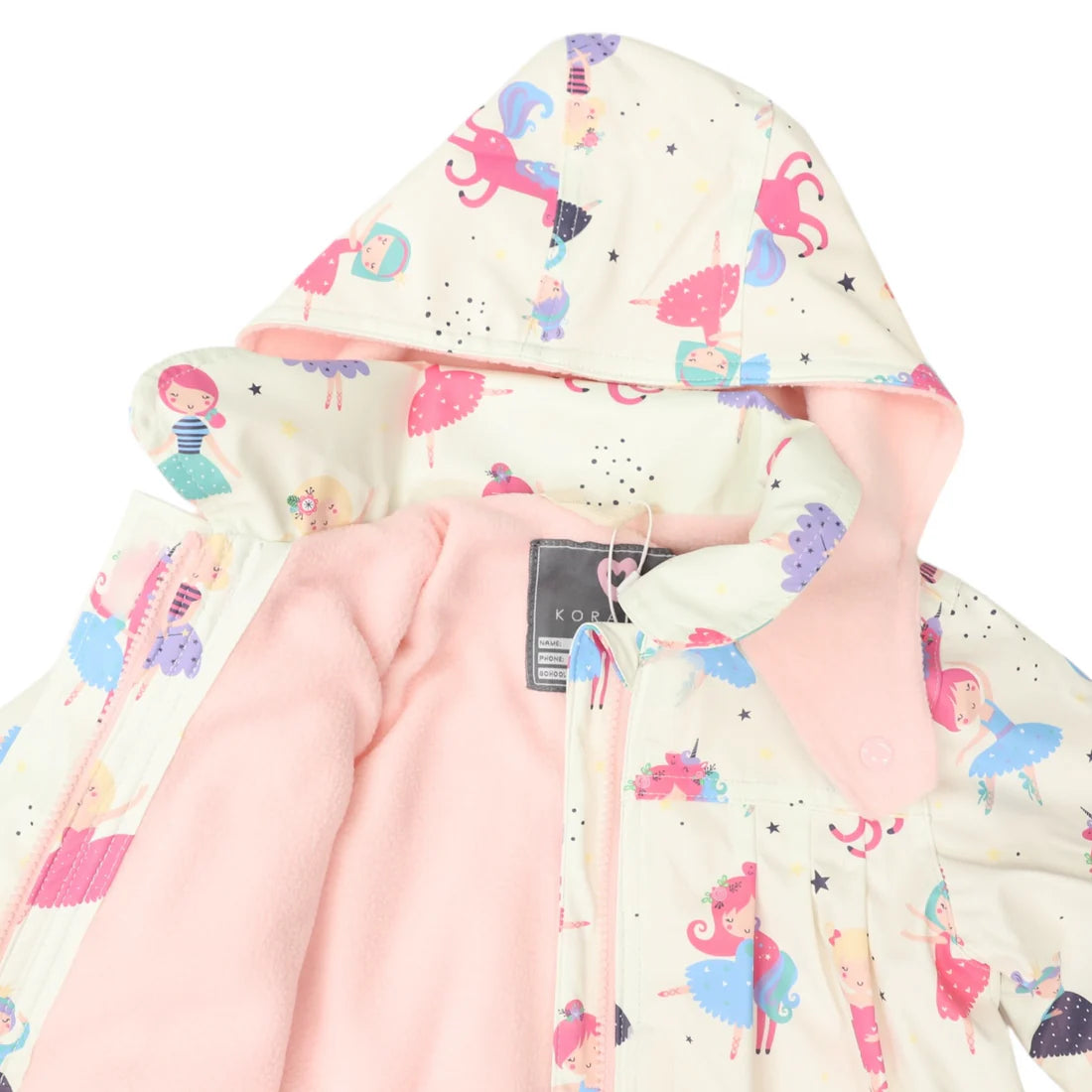 Korango / Dancing Unicorn Raincoat - Cream