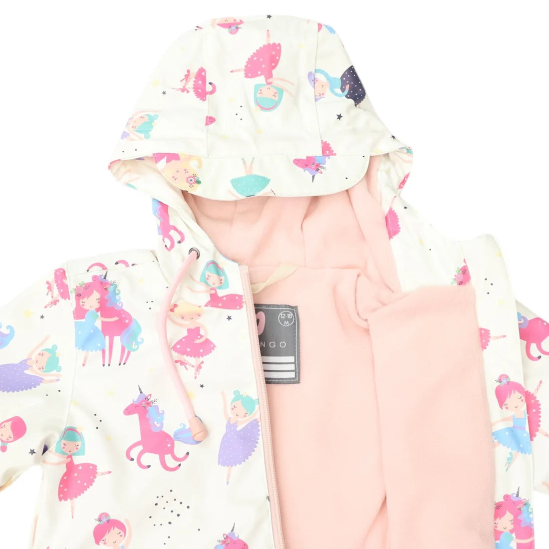 Korango / Dancing Unicorn Rain Suit - Cream
