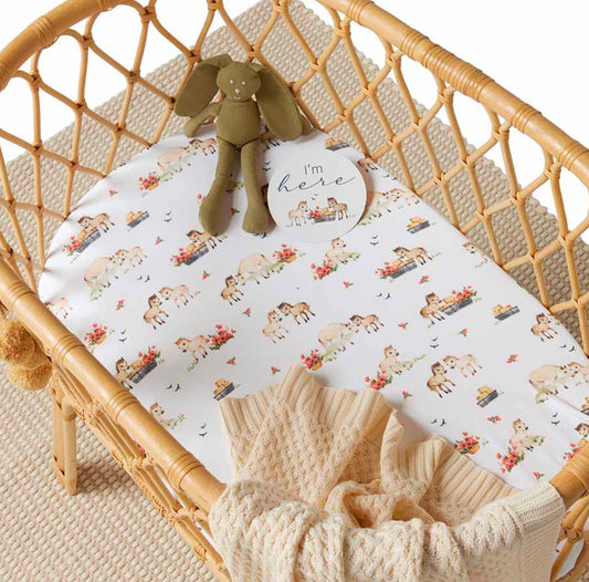 Snuggle Hunny / Fitted Bassinet Sheet - Pony Pals