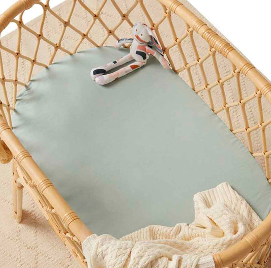Snuggle Hunny / Fitted Bassinet Sheet - Sage