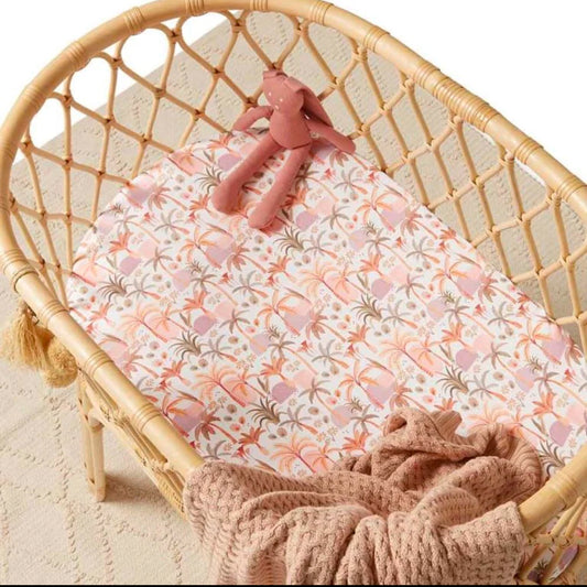 Snuggle Hunny / Fitted Bassinet Sheet - Palm Springs