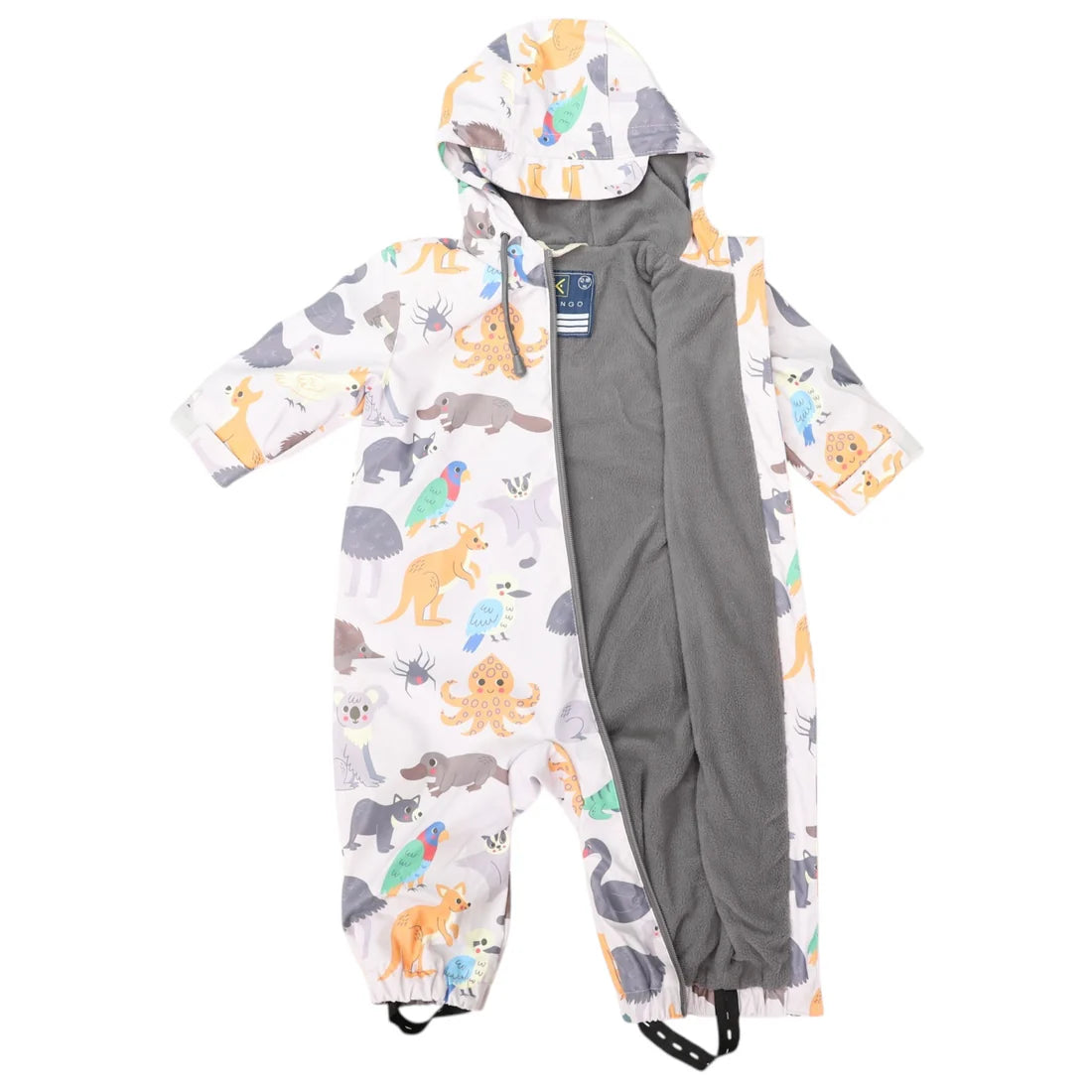 Korango / Australian Animal Rain Suit - Grey