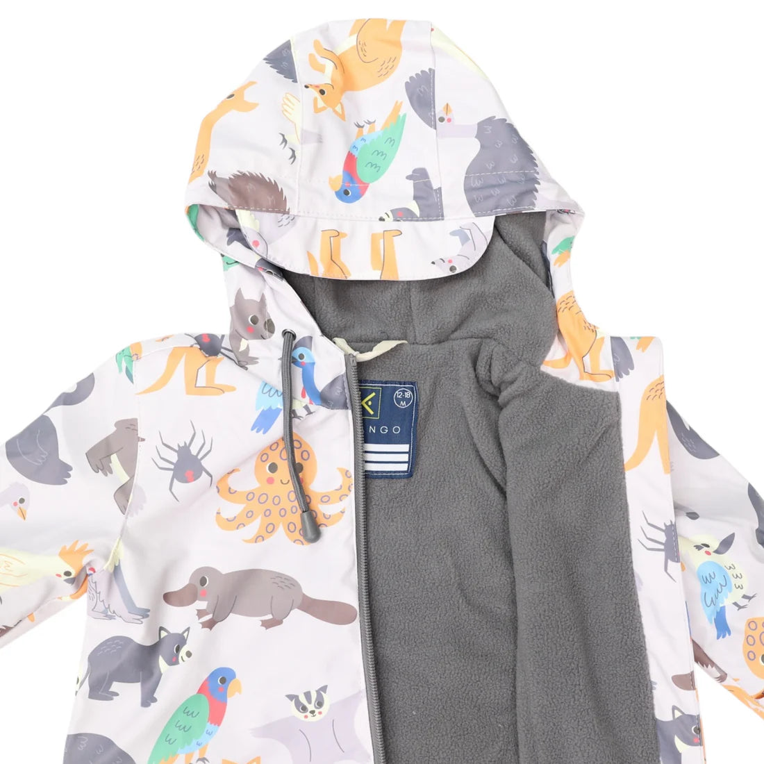 Korango / Australian Animal Rain Suit - Grey