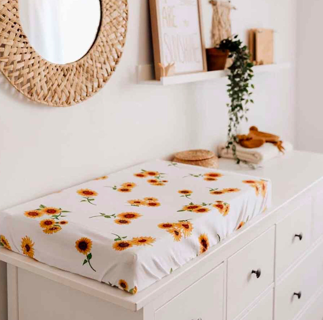 Snuggle Hunny / Fitted Bassinet Sheet - Sunflower