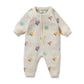 Wilson & Frenchy / Organic Knitted Jacquard Growsuit - Flower Pop