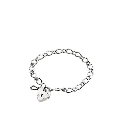 Tiny Treasures / Baby Sterling Silver Bracelet with Padlock