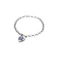 Tiny Treasures / Baby Sterling Silver Bracelet with Blue Bird Padlock