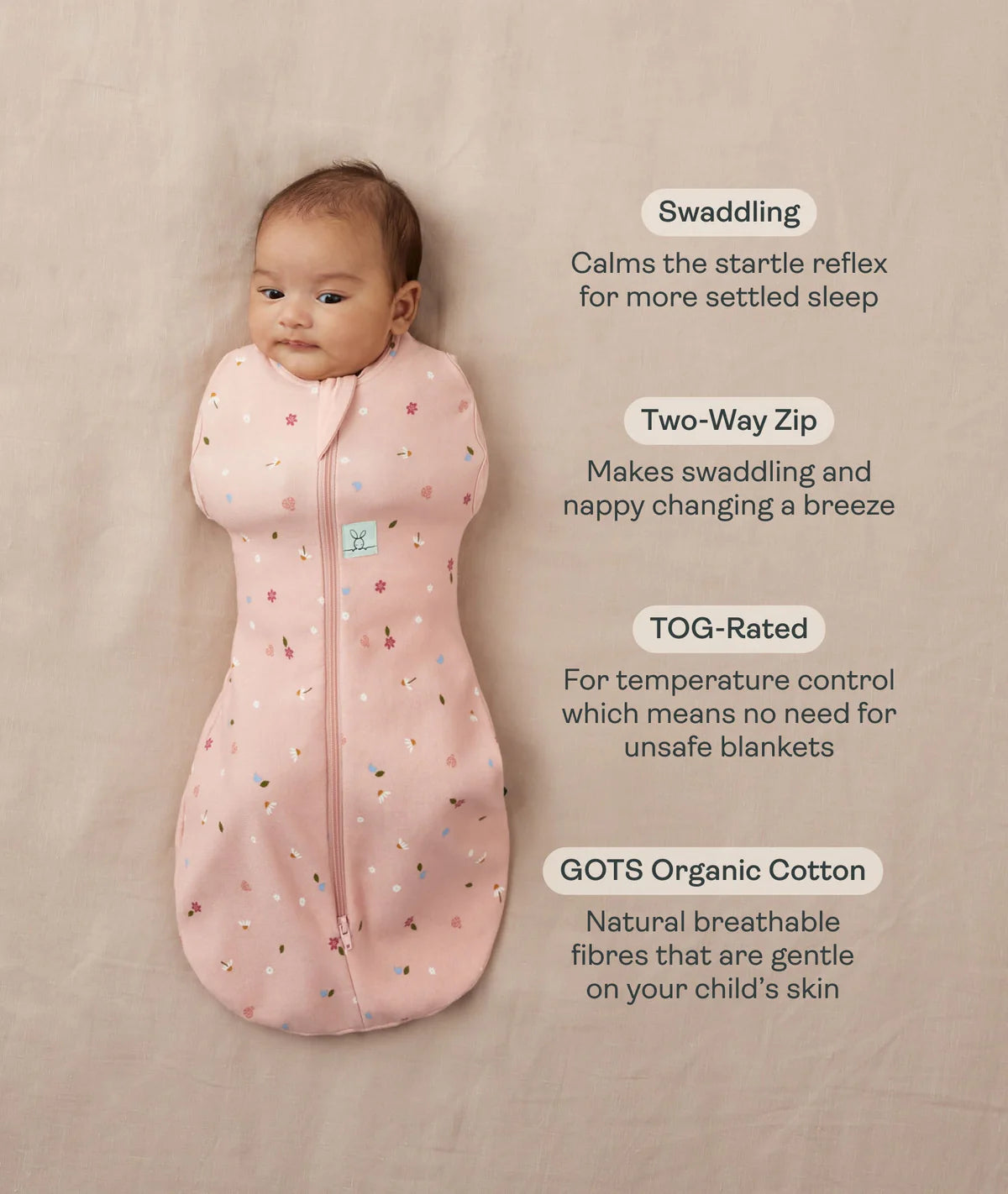 ergoPouch / Cocoon Swaddle Bag 1.0 TOG - Savannah