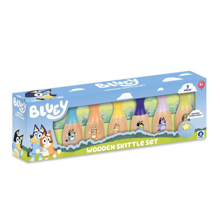 Bluey / Wooden Skittle Set