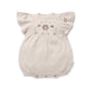 Aster & Oak / Embroidered Knit Romper - Sand