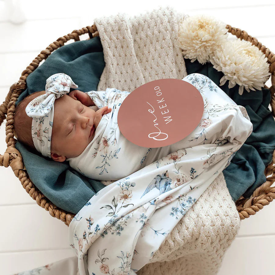 Snuggle Hunny / Jersey Wrap Set - Sweet Swallows