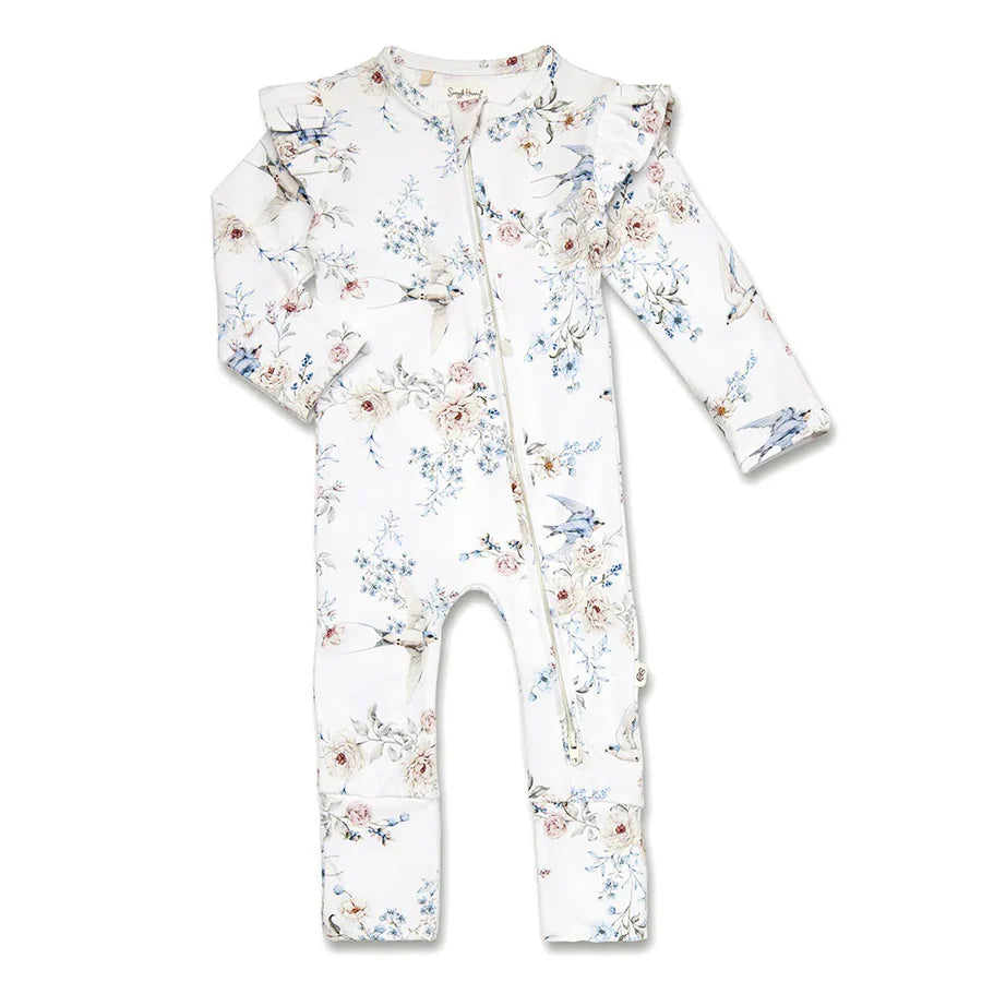 Snuggle Hunny / Snugglesuit Convertible Romper - Sweet Swallows