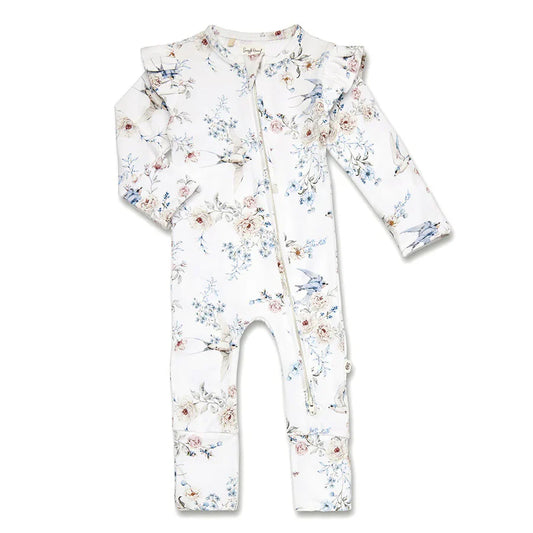 Snuggle Hunny / Snugglesuit Convertible Romper - Sweet Swallows