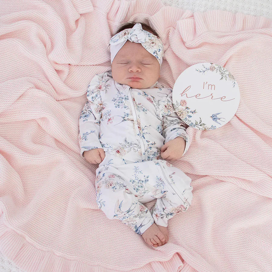 Snuggle Hunny / Snugglesuit Convertible Romper - Sweet Swallows