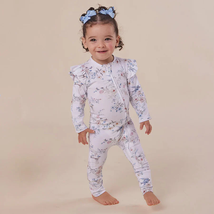 Snuggle Hunny / Snugglesuit Convertible Romper - Sweet Swallows
