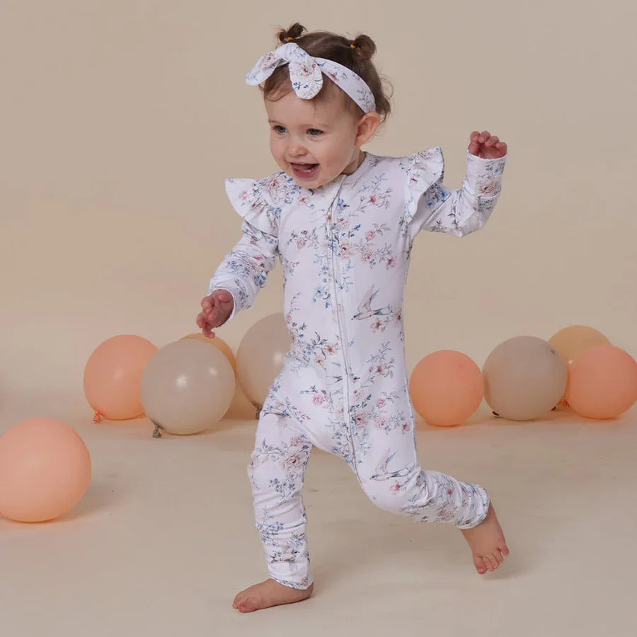 Snuggle Hunny / Snugglesuit Convertible Romper - Sweet Swallows