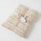 Jiggle & Giggle / Aurora Cable Knit Baby Blanket - Oatmeal