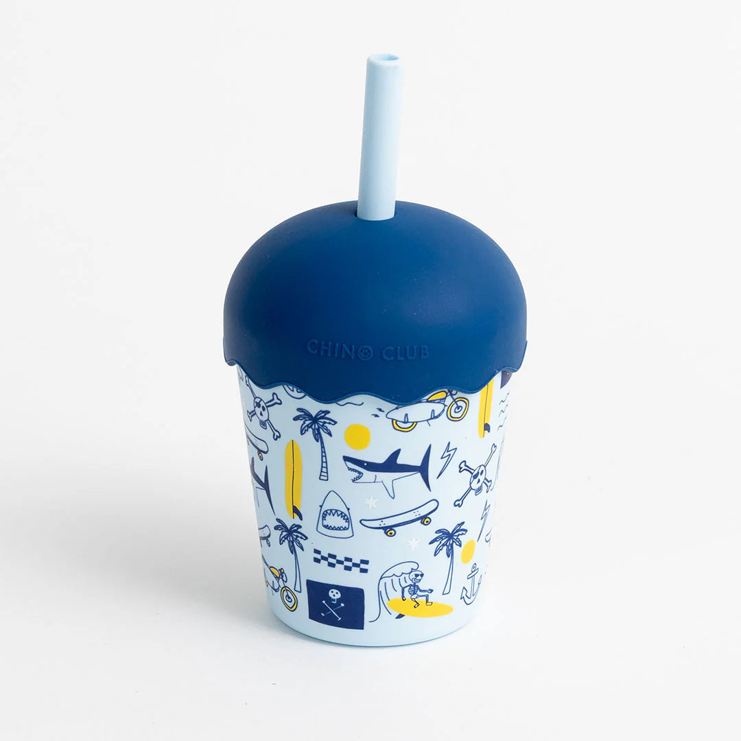Chino Club / Mini Smoothie Cup & Straw 200ml - Rad Times