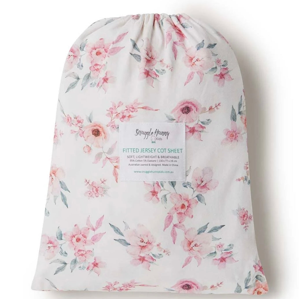Snuggle Hunny / Fitted Cot Sheet - Camille