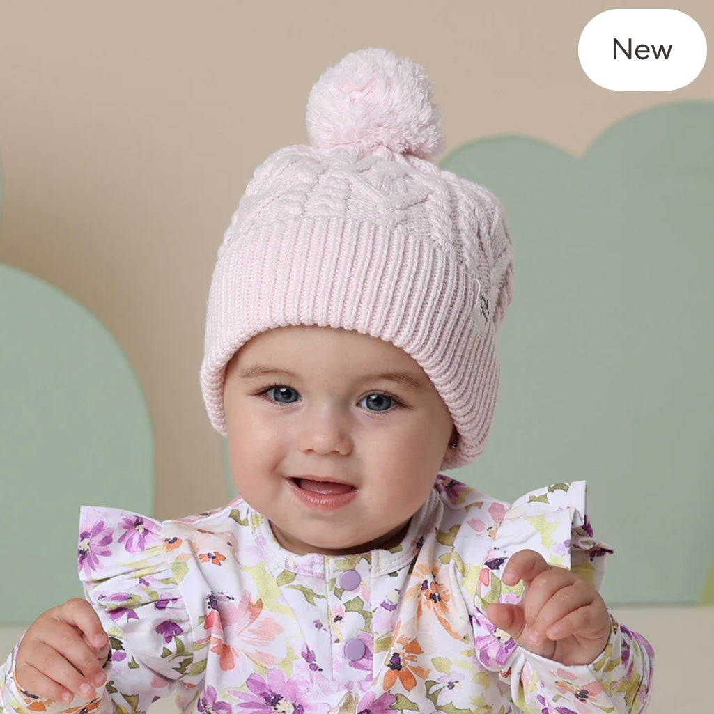 Snuggle Hunny / Organic Knit Beanie - Blush Pink