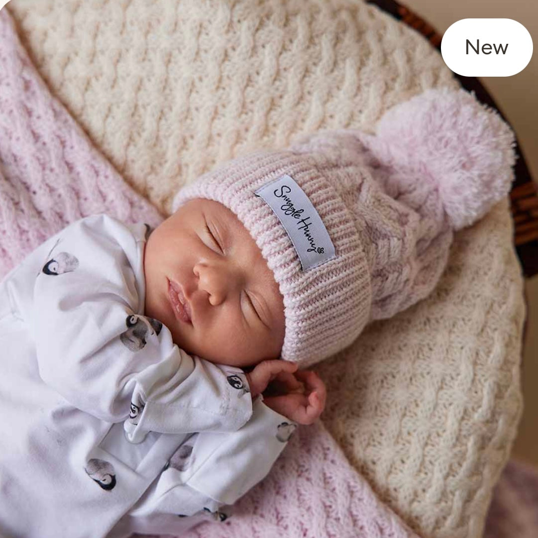 Snuggle Hunny / Organic Knit Beanie - Blush Pink