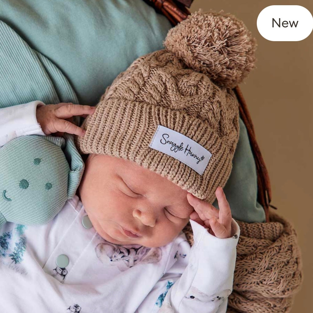 Snuggle Hunny / Organic Knit Beanie - Hazelnut