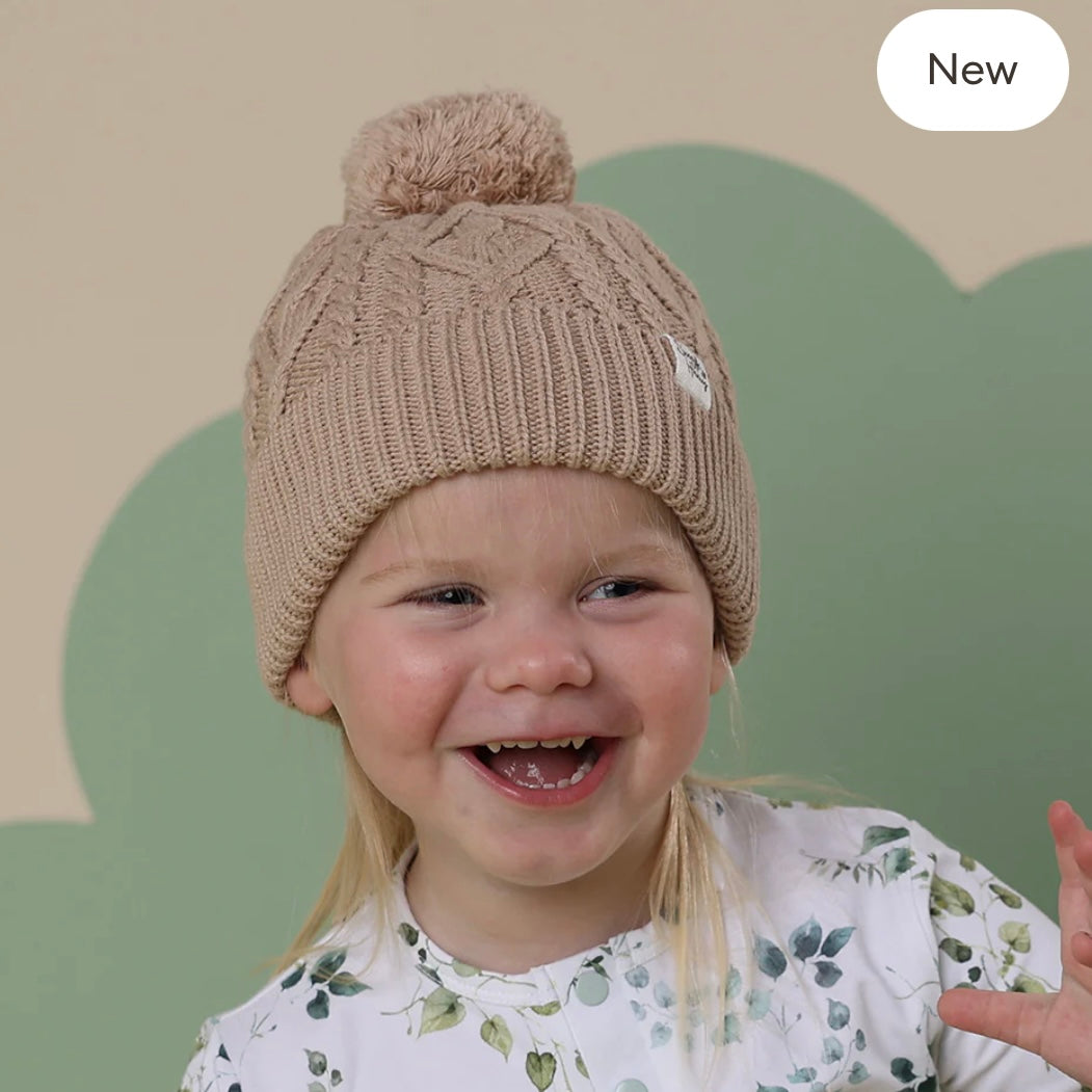Snuggle Hunny / Organic Knit Beanie - Hazelnut