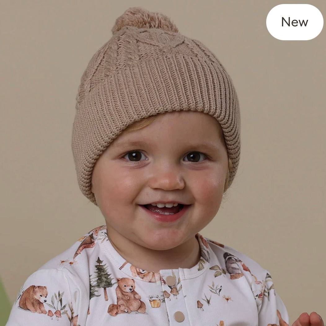 Snuggle Hunny / Organic Knit Beanie - Hazelnut