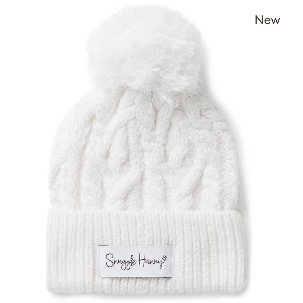 Snuggle Hunny / Organic Knit Beanie - White