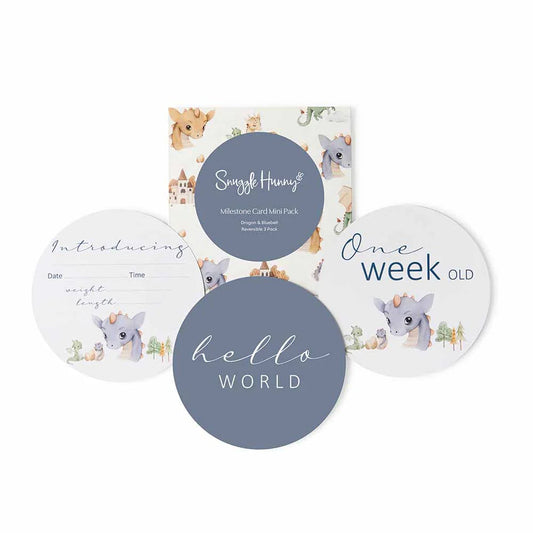 Snuggle Hunny / Reversible Milestone Cards 3 Pack - Dragon