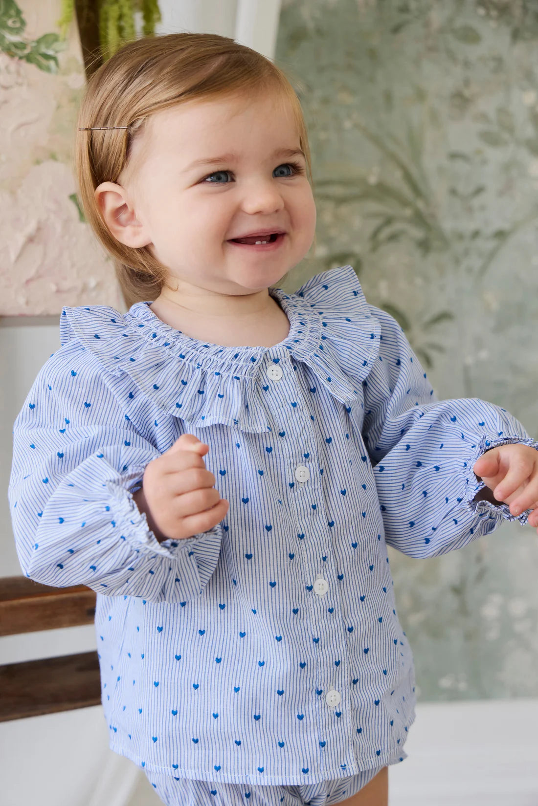 Jamie Kay / Organic Cotton Bellamy Blouse - Mon Amour Stripe Indigo