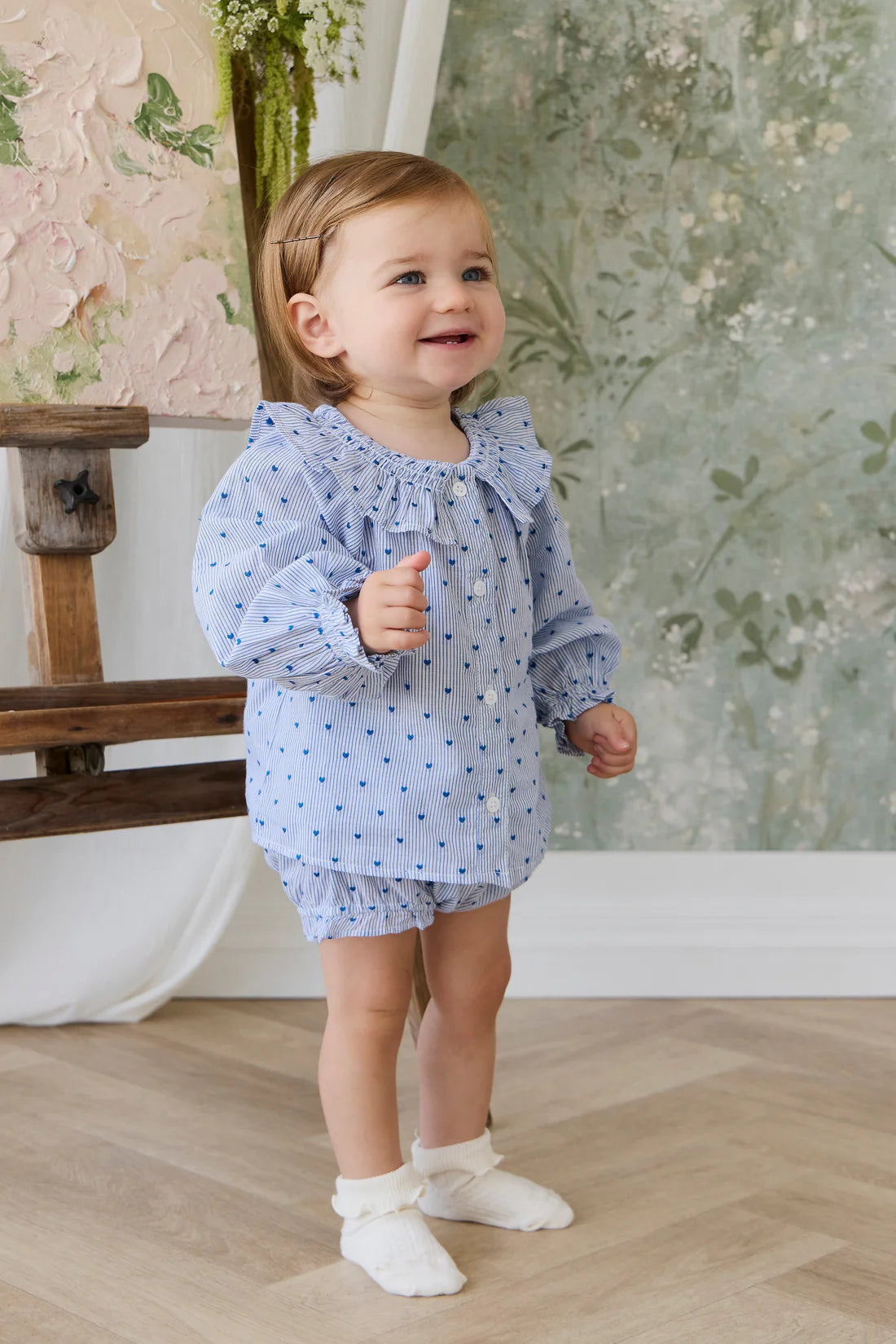 Jamie Kay / Organic Cotton Bellamy Blouse - Mon Amour Stripe Indigo