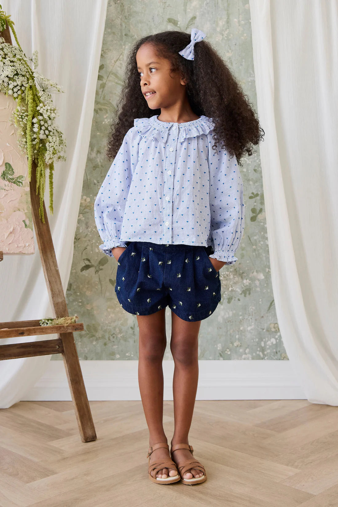Jamie Kay / Organic Cotton Bellamy Blouse - Mon Amour Stripe Indigo