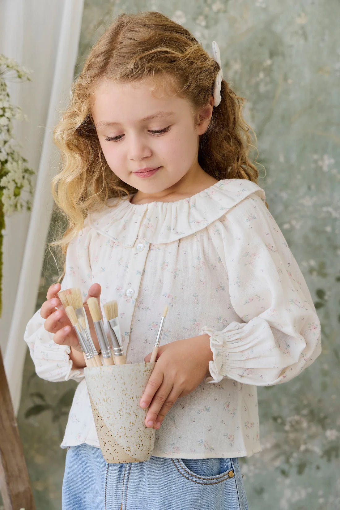Jamie Kay / Organic Cotton Muslin Christabel Blouse - Solange Snow