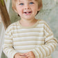 Jamie Kay / Pima Cotton Arnold Long Sleeve Top - Double Stripe Hay/Cloud