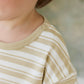 Jamie Kay / Pima Cotton Arnold Long Sleeve Top - Double Stripe Hay/Cloud