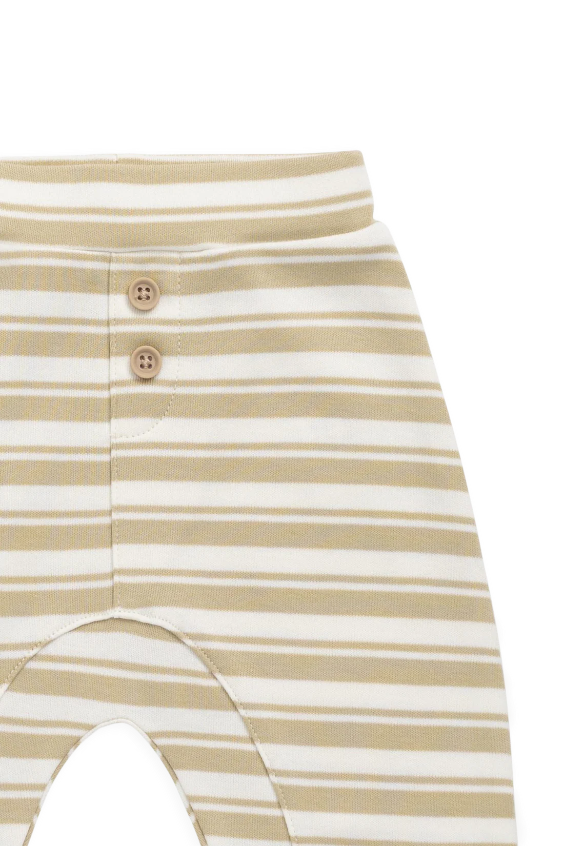 Jamie Kay / Pima Cotton Wesley Pant - Double Stripe Hay/Cloud